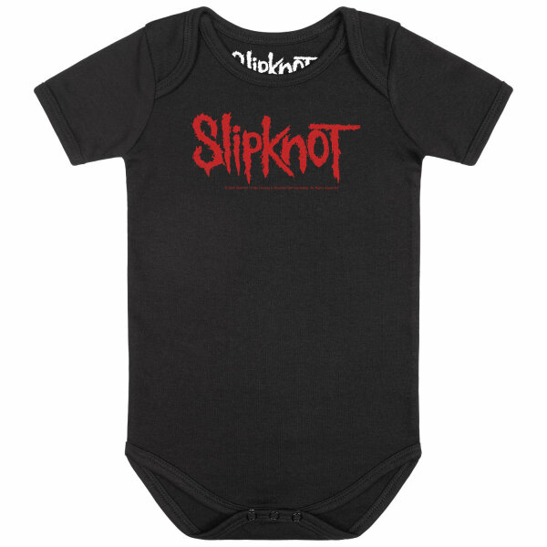 Slipknot (Logo) - Baby bodysuit, black, red, 56/62