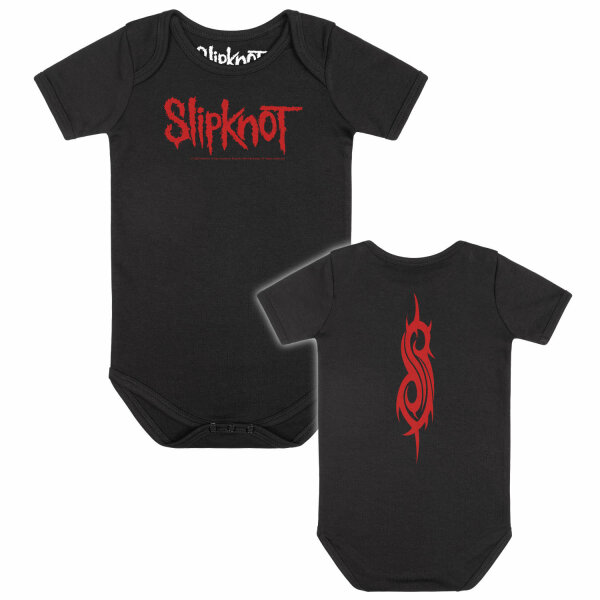 Slipknot (Logo) - Baby bodysuit, black, red, 68/74