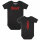 Slipknot (Logo) - Baby bodysuit, black, red, 80/86