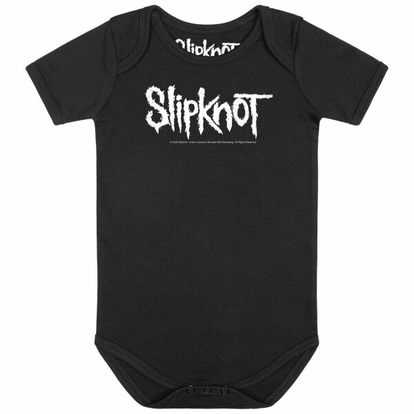 Slipknot (Logo) - Baby bodysuit, black, white, 68/74