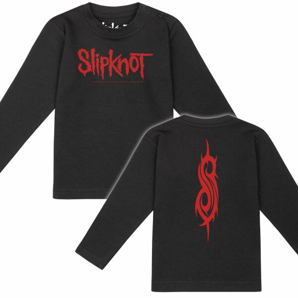 Slipknot (Logo) - Baby Longsleeve, schwarz, rot, 80/86