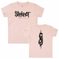 Slipknot (Logo) - Baby t-shirt, pale pink, black, 56/62