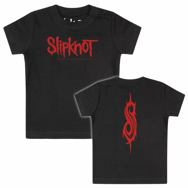 Slipknot (Logo) - Baby T-Shirt, schwarz, rot, 56/62