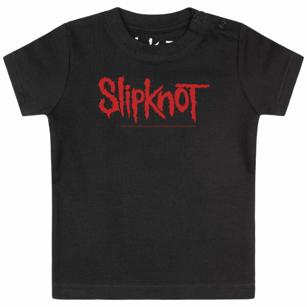 Slipknot (Logo) - Baby T-Shirt, schwarz, rot, 56/62