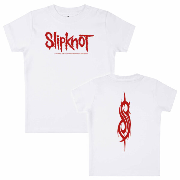 Slipknot (Logo) - Baby T-Shirt, weiß, rot, 68/74