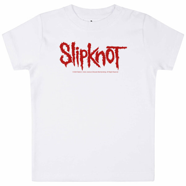 Slipknot (Logo) - Baby T-Shirt, weiß, rot, 68/74