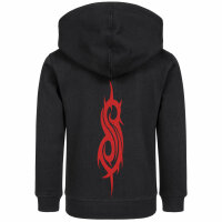 Slipknot (Logo) - Kinder Kapuzenjacke, schwarz, rot, 104