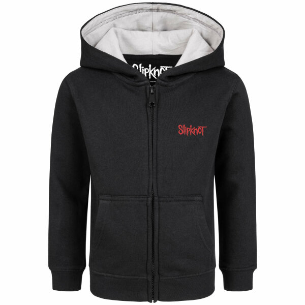 Slipknot (Logo) - Kinder Kapuzenjacke, schwarz, rot, 140