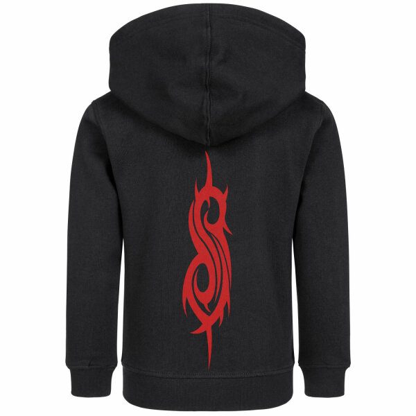 Slipknot (Logo) - Kinder Kapuzenjacke, schwarz, rot, 140