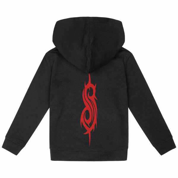 Slipknot (Logo) - Kinder Kapuzenjacke, schwarz, rot, 140