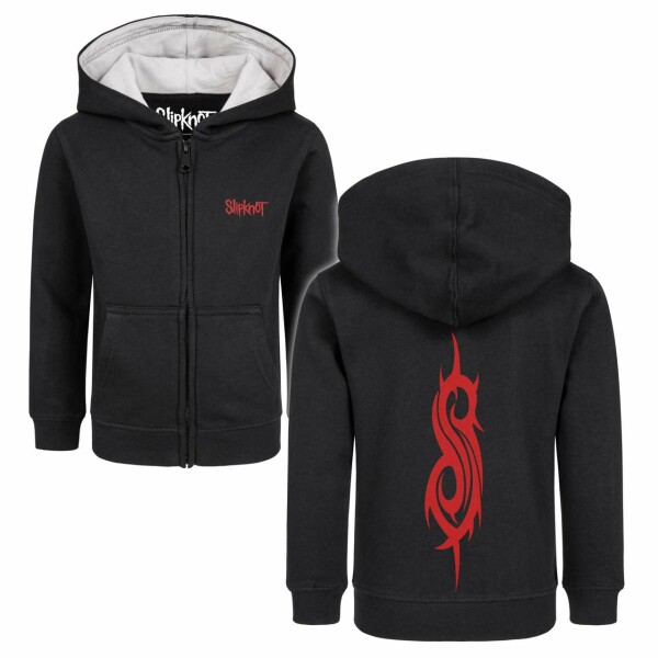 Slipknot (Logo) - Kids zip-hoody, black, red, 164