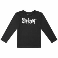 Slipknot (Logo) - Kinder Longsleeve, schwarz, weiß, 140