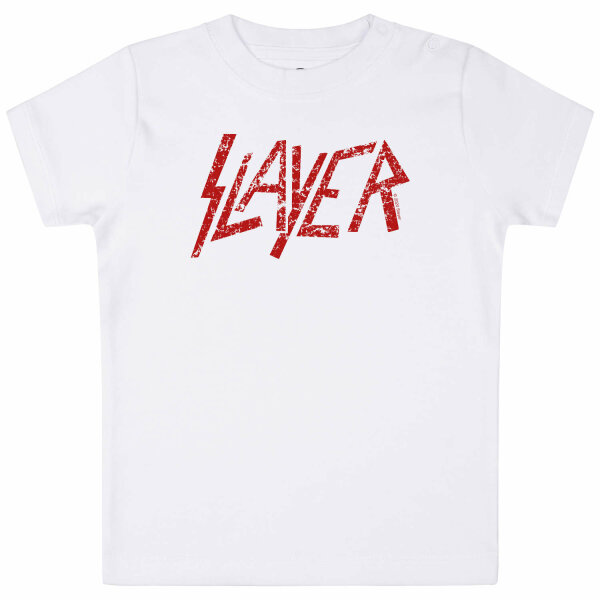 Slayer (Logo) - Baby T-Shirt, weiß, rot, 68/74