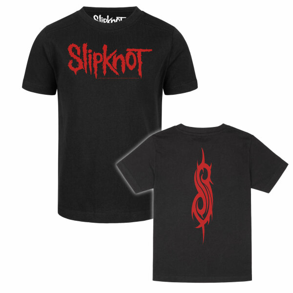 Slipknot (Logo) - Kinder T-Shirt, schwarz, rot, 116