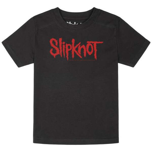 Slipknot (Logo) - Kinder T-Shirt, schwarz, rot, 140