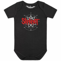Slipknot (Star Symbol) - Baby Body, schwarz, rot/weiß, 56/62