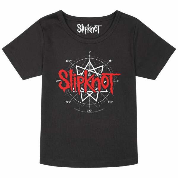 Slipknot (Star Symbol) - Girly Shirt, schwarz, rot/weiß, 140