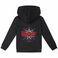 Slipknot (Star Symbol) - Kinder Kapuzenjacke, schwarz, rot/weiß, 104