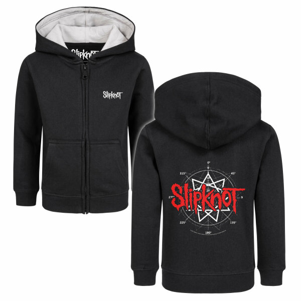 Slipknot (Star Symbol) - Kids zip-hoody, black, red/white, 116