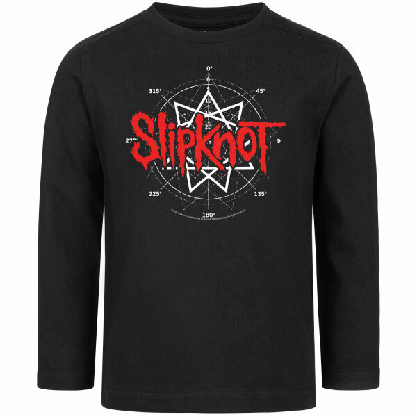 Slipknot (Star Symbol) - Kinder Longsleeve, schwarz, rot/weiß, 104