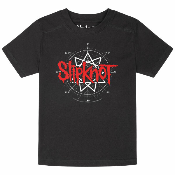 Slipknot (Star Symbol) - Kinder T-Shirt, schwarz, rot/weiß, 104