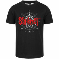 Slipknot (Star Symbol) - Kinder T-Shirt, schwarz, rot/weiß, 116