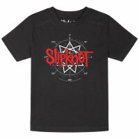 Slipknot (Star Symbol) - Kinder T-Shirt, schwarz, rot/weiß, 128