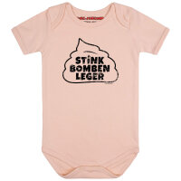 Stinkbombenleger - Baby bodysuit - pale pink - black - 80/86