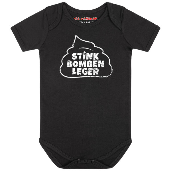 Stinkbombenleger - Baby bodysuit, black, white, 56/62