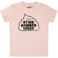 Stinkbombenleger - Baby T-Shirt - hellrosa - schwarz - 80/86