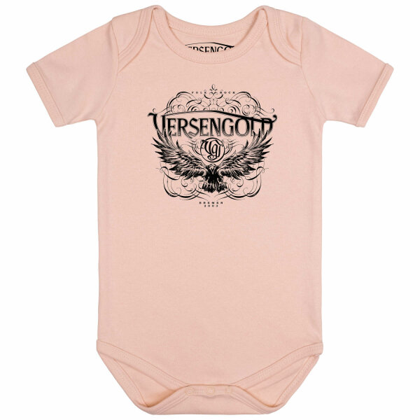 Versengold (Rabe) - Baby bodysuit, pale pink, black, 68/74