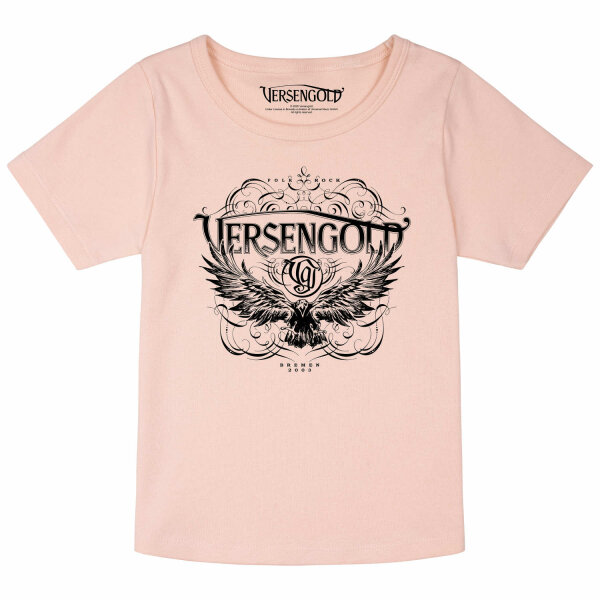 Versengold (Rabe) - Girly Shirt, hellrosa, schwarz, 116