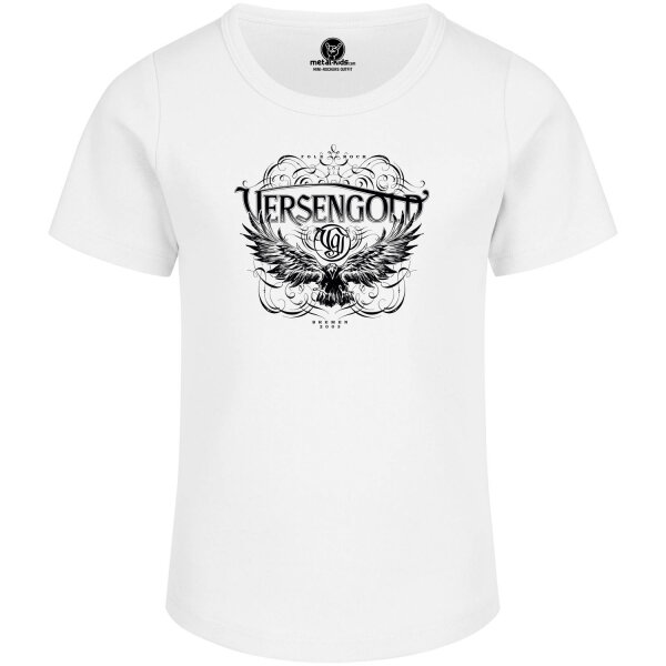 Versengold (Rabe) - Girly Shirt, weiß, schwarz, 152
