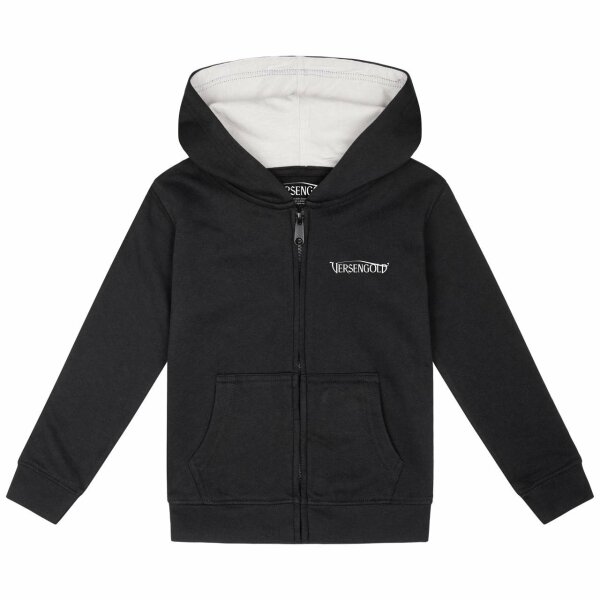 Versengold (Rabe) - Kids zip-hoody, black, white, 140