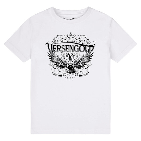 Versengold (Rabe) - Kinder T-Shirt, weiß, schwarz, 128