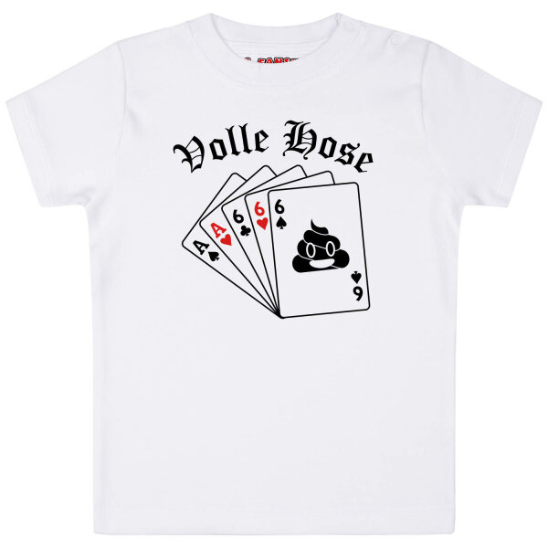 Volle Hose - Baby T-Shirt, weiß, schwarz, 68/74