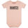 Wanted - Baby bodysuit, pale pink, black, 56/62
