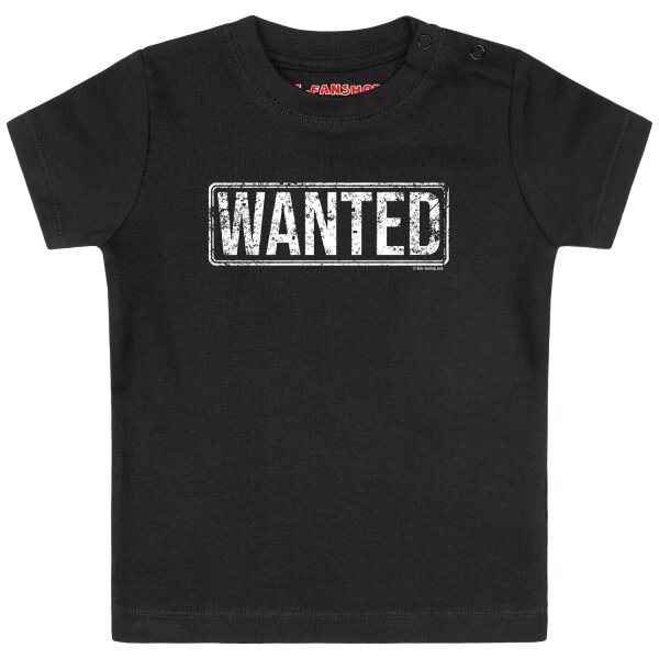 Wanted - Baby T-Shirt, schwarz, weiß, 80/86