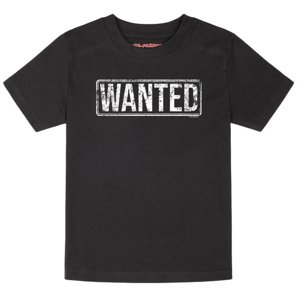 Wanted - Kids t-shirt, black, white, 104