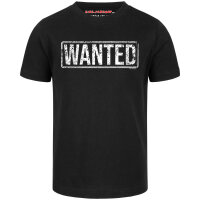 Wanted - Kinder T-Shirt - schwarz - weiß - 104