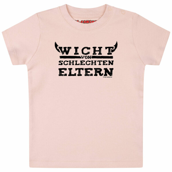Wicht von schlechten Eltern - Baby t-shirt, pale pink, black, 56/62