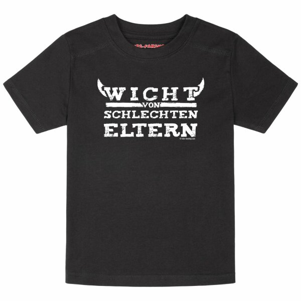 Wicht von schlechten Eltern - Kinder T-Shirt, schwarz, weiß, 104