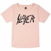 Slayer (Logo) - Girly Shirt, hellrosa, schwarz, 104