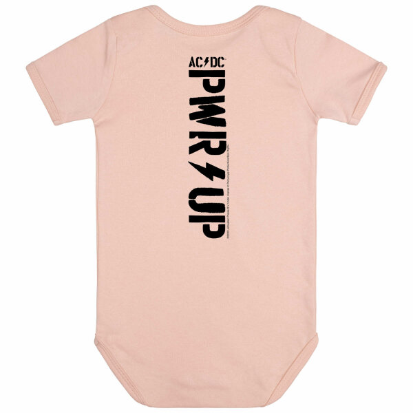 AC/DC (PWR UP) - Baby bodysuit, pale pink, black, 68/74