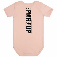 AC/DC (PWR UP) - Baby bodysuit, pale pink, black, 68/74