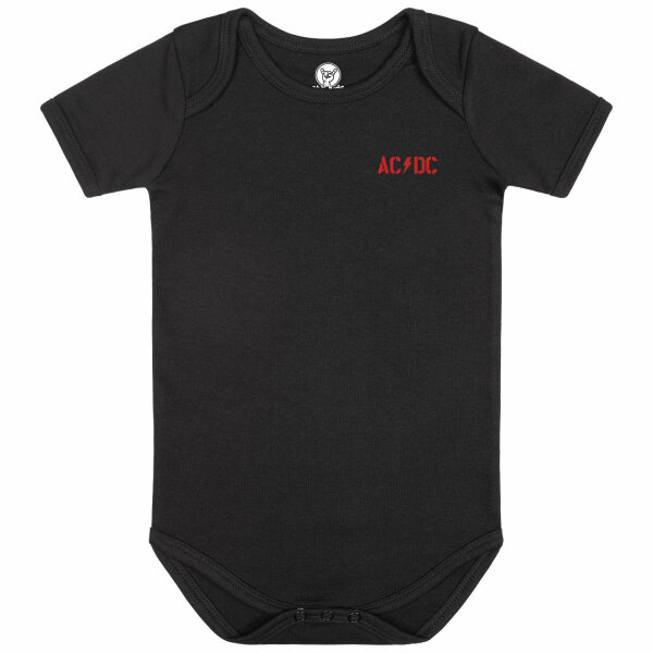 AC/DC (PWR UP) - Baby bodysuit, black, red, 68/74