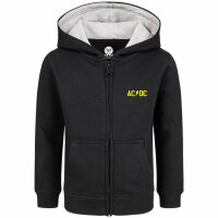 AC/DC (PWR UP) - Kids zip-hoody, black, yellow, 116