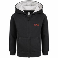 AC/DC (PWR UP) - Kinder Kapuzenjacke, schwarz, rot, 116