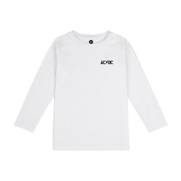 AC/DC (PWR UP) - Kinder Longsleeve, weiß, schwarz, 152