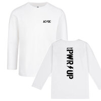 AC/DC (PWR UP) - Kinder Longsleeve, weiß, schwarz, 152